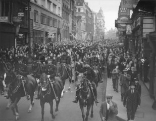 Black shirts marching to the East End  London  4 October 1936.