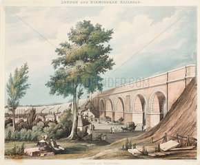 Waterford Viaduct on the London & Birmingham Railway  19th century.
