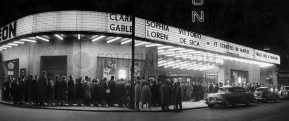 Queue outside the Odeon cinema  Manchester  18 March 1961.