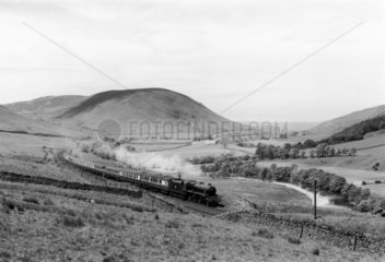‘British Railways' steam locomotive  Lune Valley  Durham  mid-1950s.