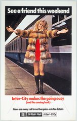 'See a friend this weekend'  BR poster  c 1970.