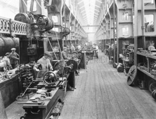 Erecting shop at Horwich works  Lancashire  August 1919.