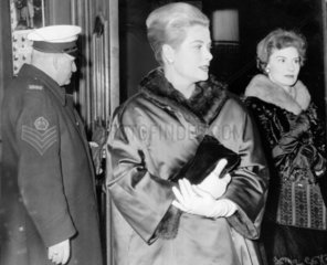 Princess Grace at the Haymarket Theatre  London  December 1959.