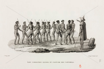 Male dancers  Caroline Islands  1817-1820.