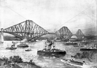 Forth Bridge and the Channel Squadron  1895.