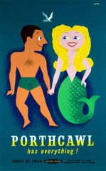 ‘Porthcawl has Everything!’  BR poster  1960.