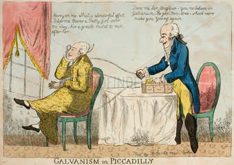 'Galvanism in Piccadilly'  c 1800.
