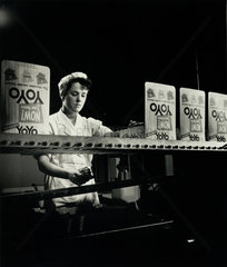 A female packer on the “Yoyo � line of William Macdonald biscuits  1961.