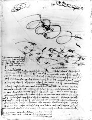 Notes and sketches by Leonardo da Vinci  late 15th century.