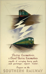 'Progress on the Southern Railway'  SR poster  1947.