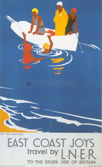 'East Coast Joys No 4 - Sea Bathing’  LNER poster  1931.