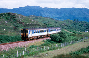 Class 156 locomotive on the West Highland L