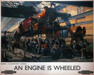 'An Engine is Wheeled’  BR poster  1950s.
