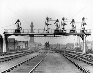 Signalling at Central station  Blackpool  c