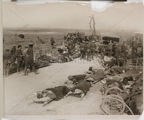 'Scene on the battlefield near Ginchy'  France  WWI  1916.