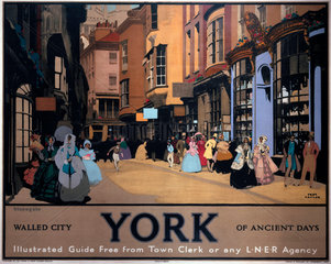 'York - Walled City of Ancient Days’  LNER poster  1930.