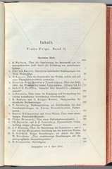 Contents page showing Einstein’s theory on light  June 1905.