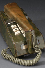 Trimphone with green leather cover  1975-1980.