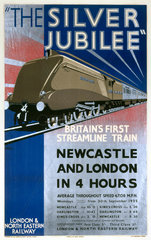 ‘The Silver Jubilee  Britain's First Streamline Train'  LNER poster  1935.