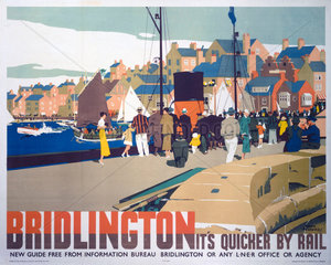 ‘Bridlington: It’s Quicker by Rail’  LNER poster  1935.