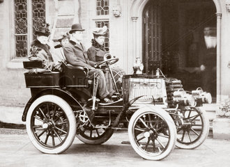 Princess Of Wales  C S Rolls and others sitting in a 12 hp Panhard  c 1903