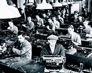 Manufacturing typewriters  c 1930s.