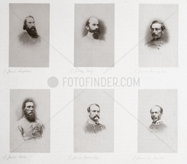 Confederate Generals of the American Civil War  c 1863.
