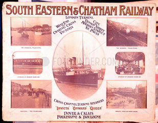 South Eastern & Chatham Railway poster  early 20th century.