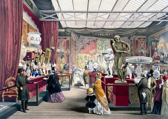 French No 3 stand at the Great Exhibition  Crystal Palace  London  1851.