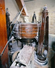 Grinding machinery used to produce casein plastic  1900.