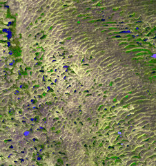 Sand Hills  Nebraska  from space  c 2000.