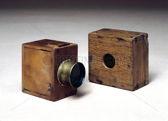 Two mousetrap cameras  c 1835.