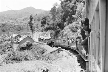 Passenger train on the Nilgiri Railway  India  c 1966.