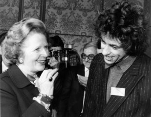Margaret Thatcher and Bob Geldof  c 1980s.