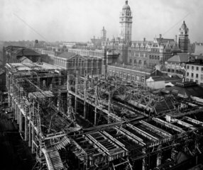 Construction of the East Block  Science Museum  London  10 November 1915.