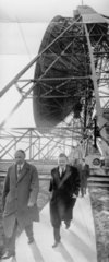 Lord Hailsham and Professor Alfred Lovell at Jodrell Bank  Cheshire  March 1960.