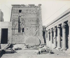 Ancient Egyptian temple buildings  c 1900.