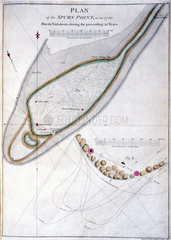 ‘Plan of the Spurn Point’ lighthouse  River Humber  1786.