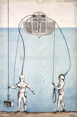 Charles Deane’s diving demonstration at Portsmouth  c 1830.