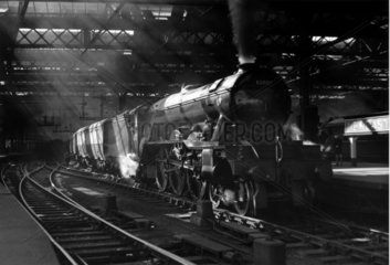 'Hyperion' steam locomotive with the ‘Flying Scotsman’ service  c 1952.