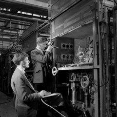 Scientists in valve development  Mullard Ltd  1955.