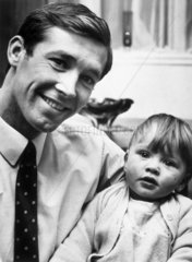 Alex Ferguson with his one year old son  Mark  November 1969.
