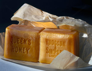 'Queen's Honey' soap removed from its packet  c 1890-1914.