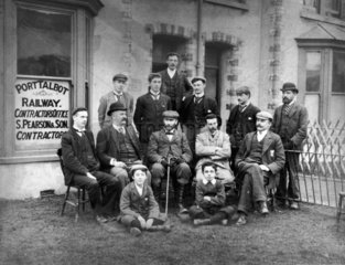 The Pearson Office and staff  Port Talbot  c 1900.