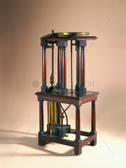 Single-barrelled air pump  late 18th century.