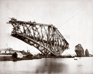 Construction of the Forth Railway Bridge  1887.
