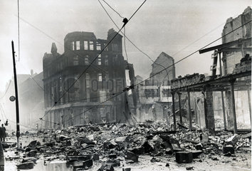 Bomb damage  Liverpool  1940s.