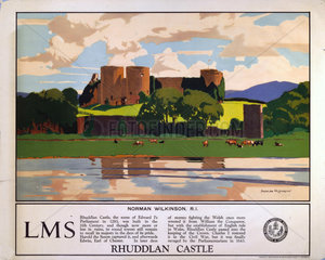 ‘Rhuddlan Castle’  LMS poster  1929.