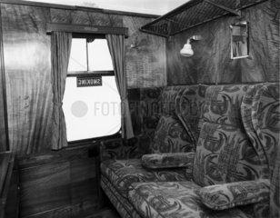 Interior of coach compartment  24 January 1936.