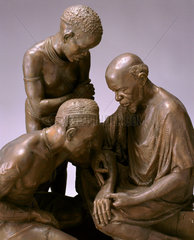 Three figures representing a form of smallpox inoculation  1944.